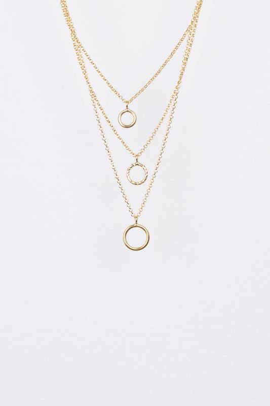 Dainty Triple Layer Circle Necklace