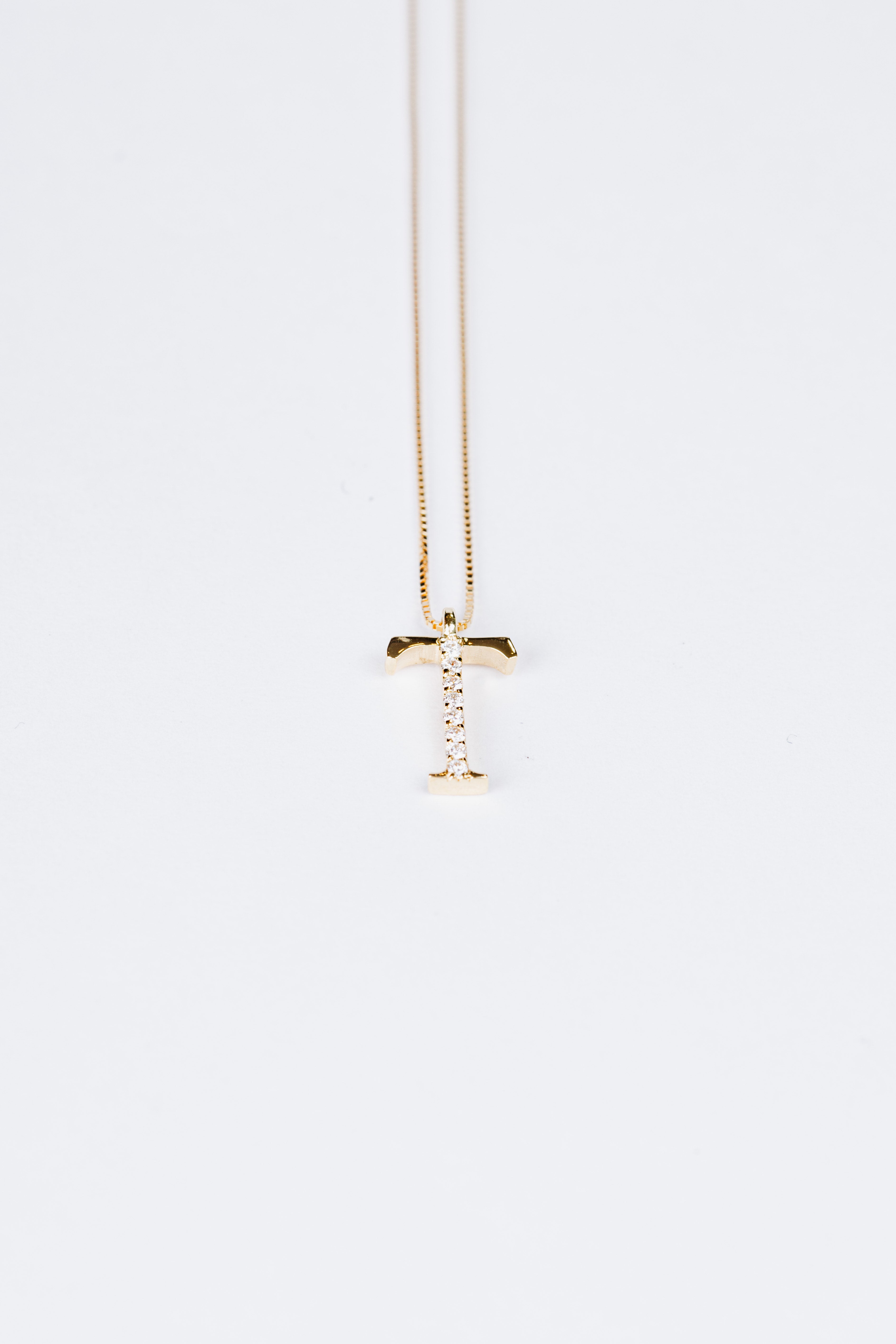 18kt Gold Initial T with Diamonds