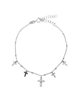 GTSIL925 Crosses Charm Bracelet