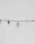 GTSIL925 Crosses Charm Bracelet