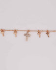 GTSIL925 Crosses Charm Bracelet